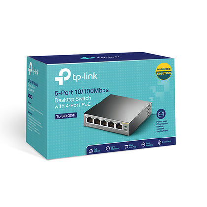 TP-LINK 5-Port 10/100Mbps Desktop Switch with 4-Port PoE