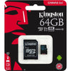 Kingston 64GB Canvas Go! UHS-I microSDHC Memory Card with SD Adapter - Tech2Go