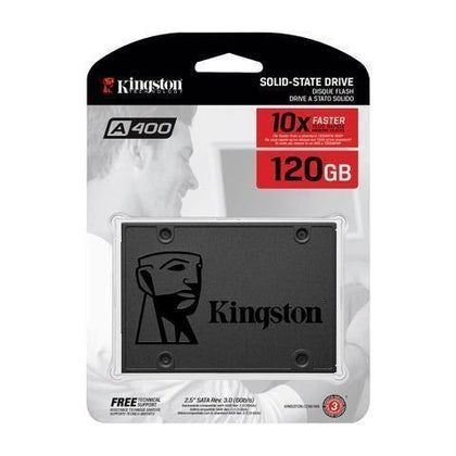 Kingston A400 2.5" 120GB SATA III 3D NAND Internal Solid State Drive (SSD) - Tech2Go