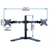 Dual TV Computer Screen Standing Mount Bracket 13-27 Inch Adjustable Swivel Tilt - Tech2Go