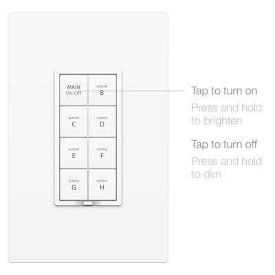 Using switches, dimmers, and keypads