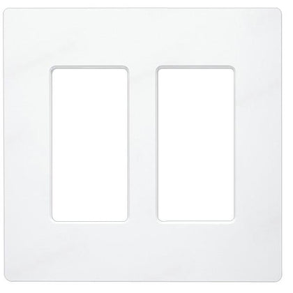 LUTRON CLARO 2-GANG DECORA WALLPLATE - WHITE - Tech2Go