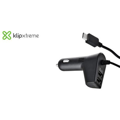 Klip Xtreme - Car holder/charger - Car 2xUSB + USB-C - Tech2Go