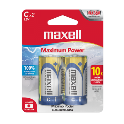 MAXELL BATERIA ALCALINA TIPO C