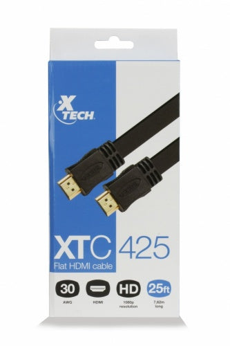 Xtech - Video / Audio cable - HDMI - FLAT - 25 PIES