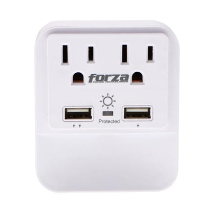 Forza - Surge protector - 120 V - 2 Tomas de Corriente - Wall Tap Nightlight - Tech2Go