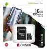 Kingston 16GB Canvas Select Plus UHS-I microSDHC Memory Card with SD Adapter - Tech2Go