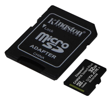 Kingston 32GB Canvas Select Plus UHS-I microSDHC Memory Card with SD Adapter - Tech2Go