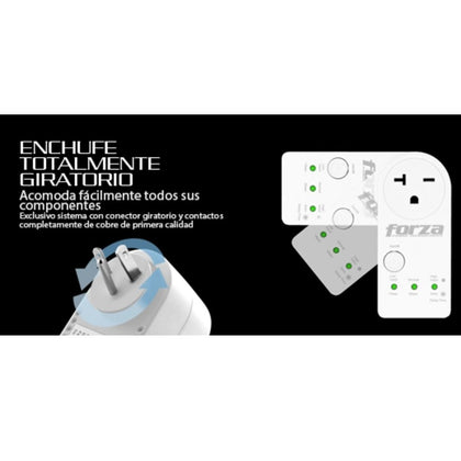 Forza Surge - Supresor de sobrevoltaje - 220V US - Proteccion de Picos - Tech2Go