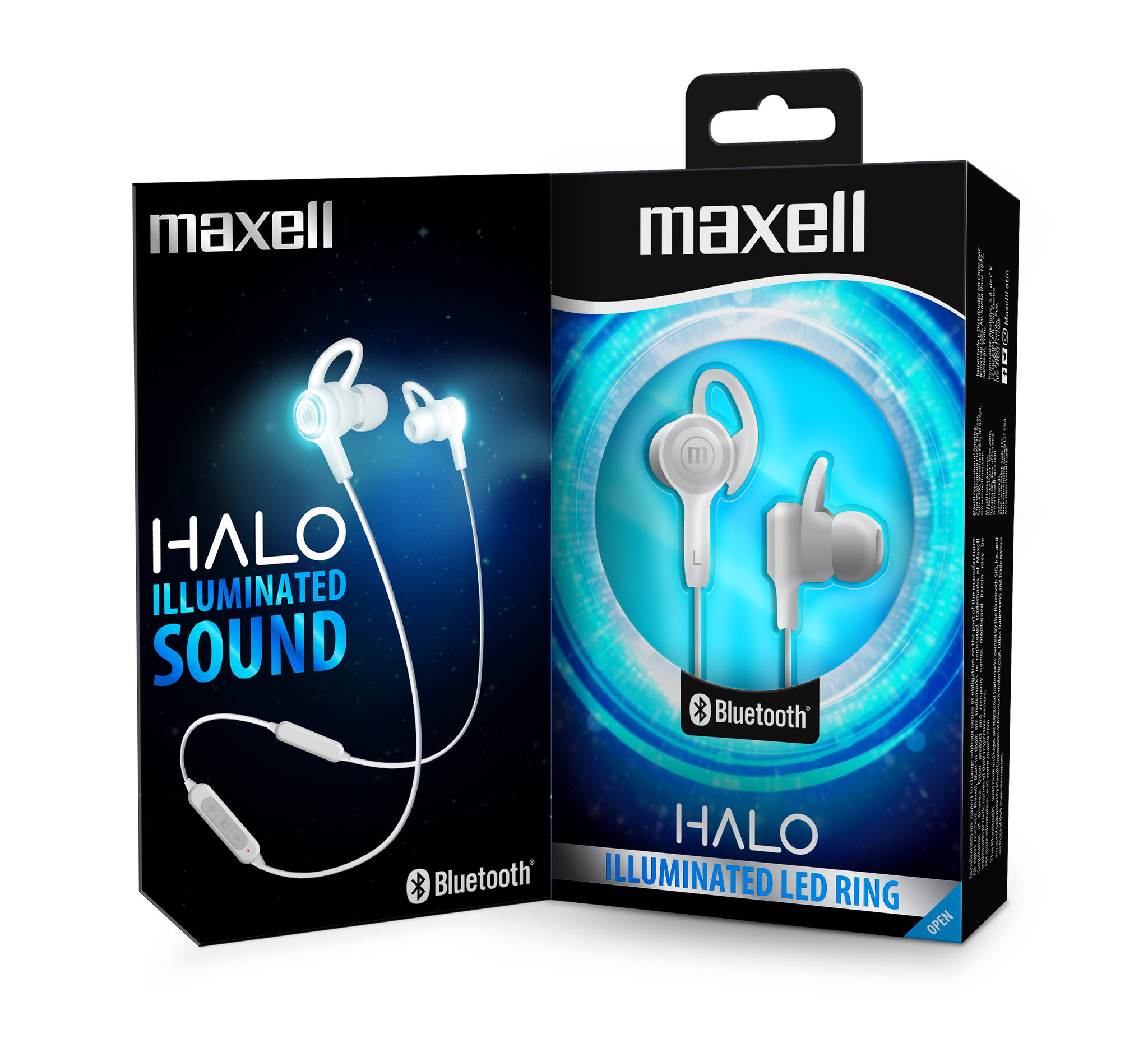 MAXELL AUD FONOS HALO ILUMINADO CON MICR FONO BLUETOOTH BLANCO