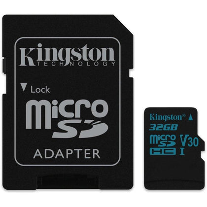 Kingston 32GB Canvas Go! UHS-I microSDHC Memory Card with SD Adapter - Tech2Go