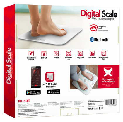 MAXELL FITNESS PESA DIGITAL INTELIGENTE - BLANCO